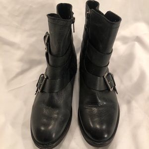 Black Treasure & Bond Ankle Moto Booties